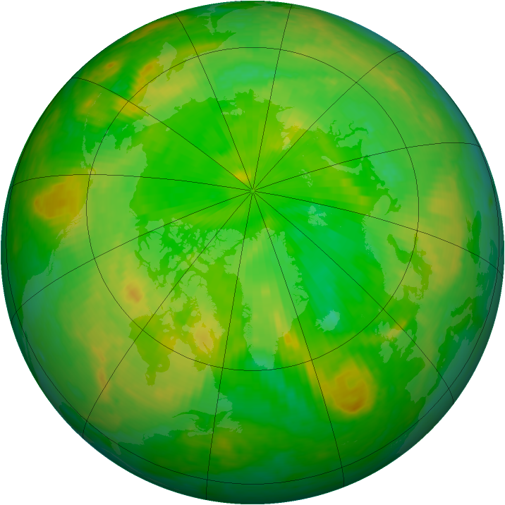 Arctic ozone map for 28 June 2003